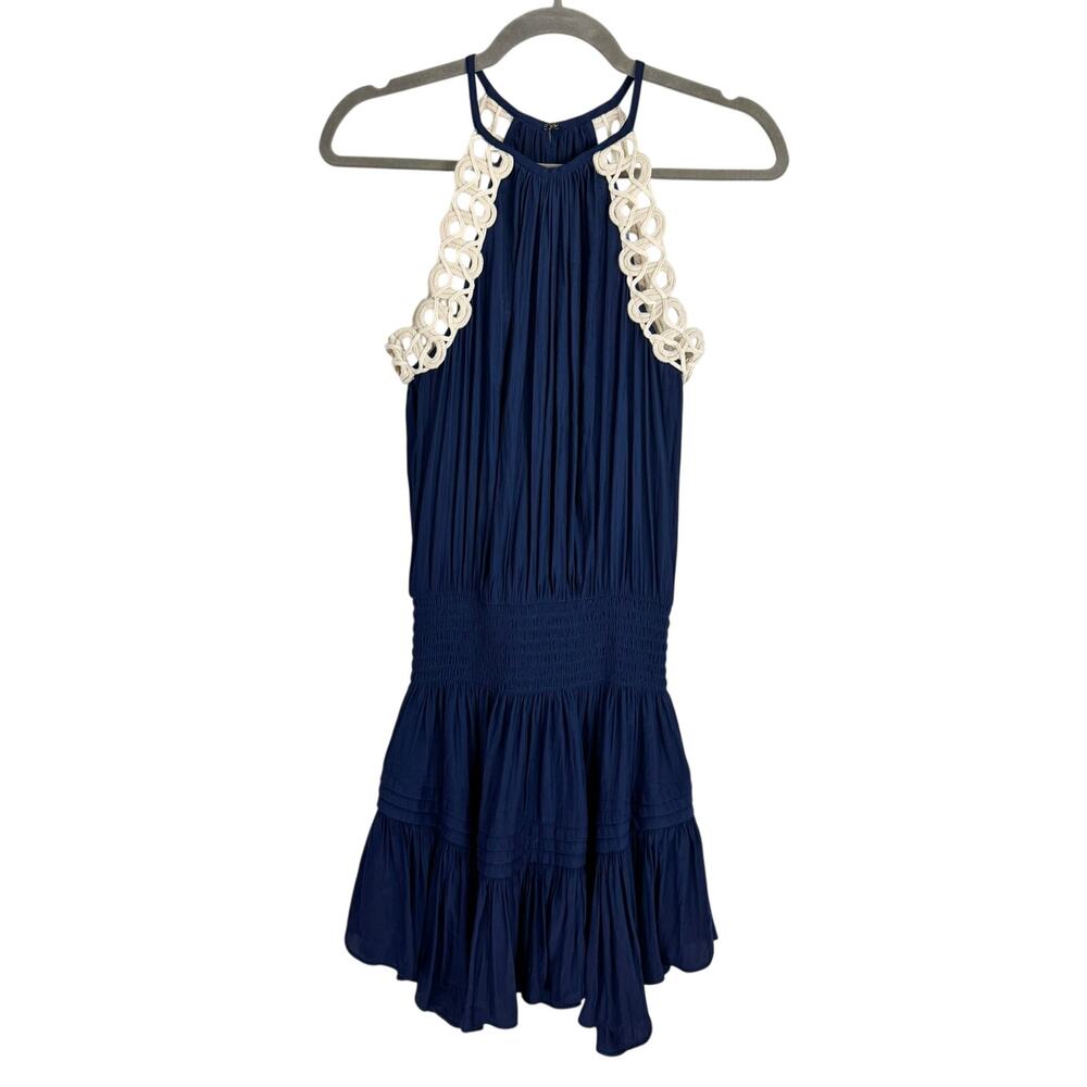 Ramy Brook Navy Rowan Mini Dress Extra Small XS